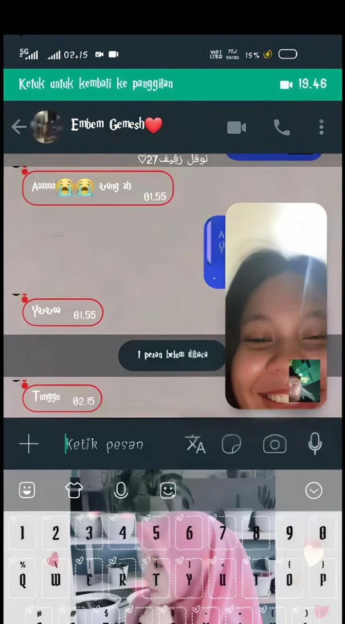 Abg vc sama pacar sampe nungging crot